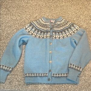 Vintage 1950s Norway Design handknit wool Women's Sweater